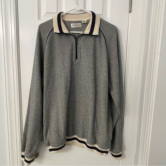 Norm Thompson Quarter Zip Crewneck Sweater L – Retro Knit, Y2K Style - Picture 9 of 10